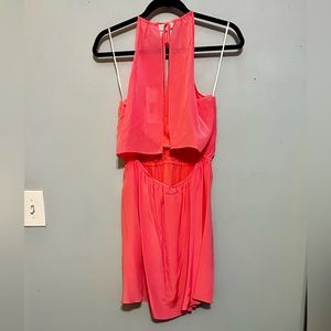 Rebecca Taylor NWT coral silk halter dress 4